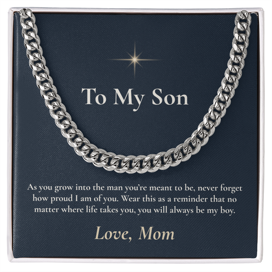 To My Son - Cuban Link Necklace